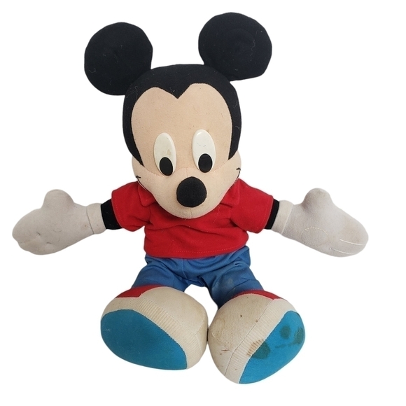 VINTAGE 90s Talking Mickey Mouse Plush Toy Disney Mattel "you tickled my belly" - Picture 14 of 15